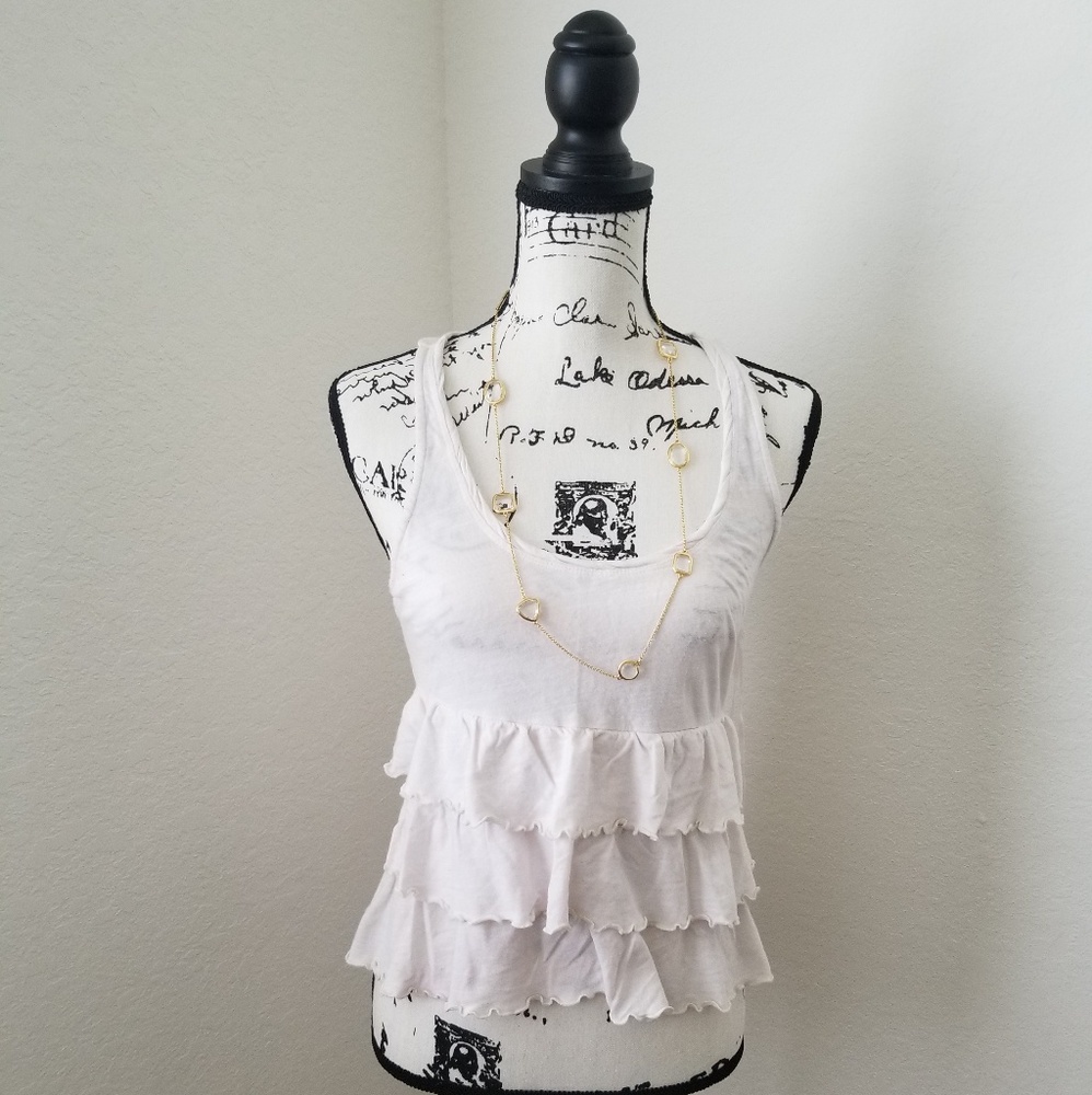 Guess Sleeveless Ruffle Top